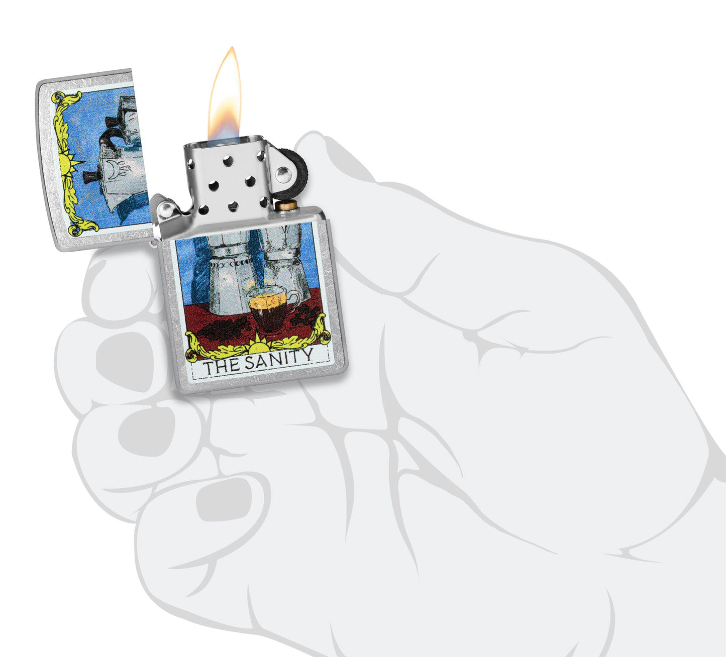 Zippo Coffee Sanity Street Chrome Windproof Lighter
