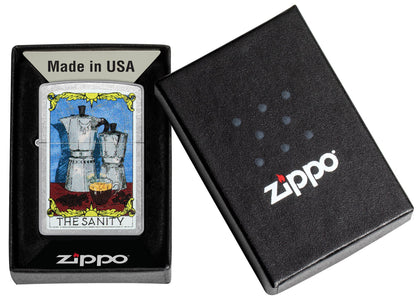 Zippo Coffee Sanity Street Chrome Windproof Lighter