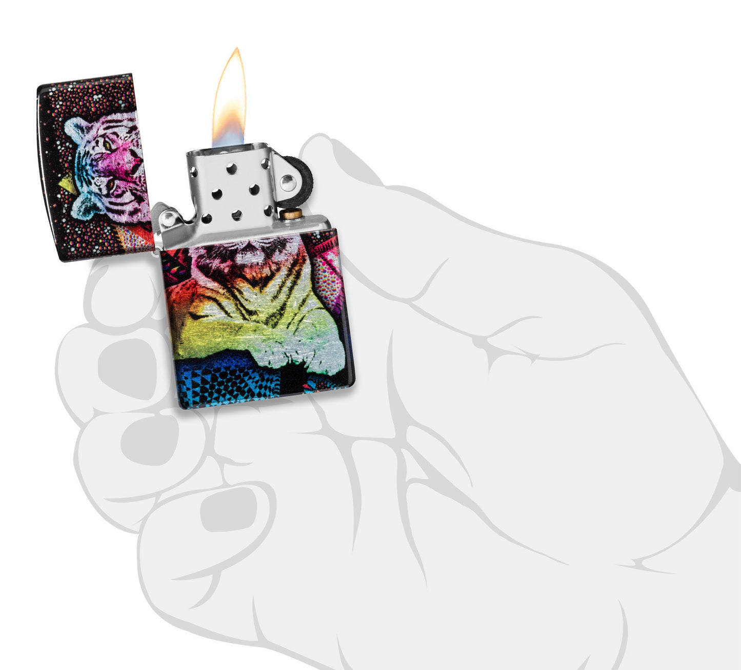 Zippo Mystic Tiger Design 540 Fusion Windproof Lighter