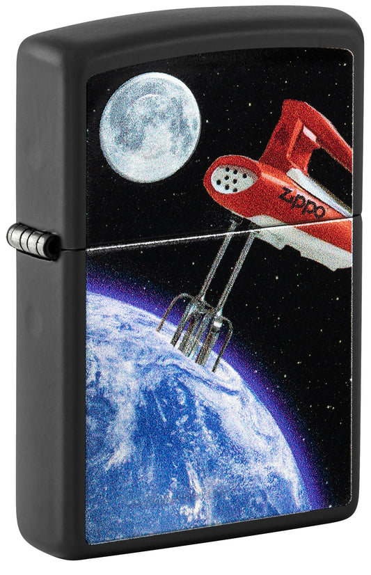 Zippo Earth Mix Design Texture Print Black Matte Windproof Lighter
