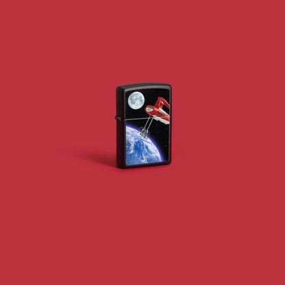 Zippo Earth Mix Design Texture Print Black Matte Windproof Lighter