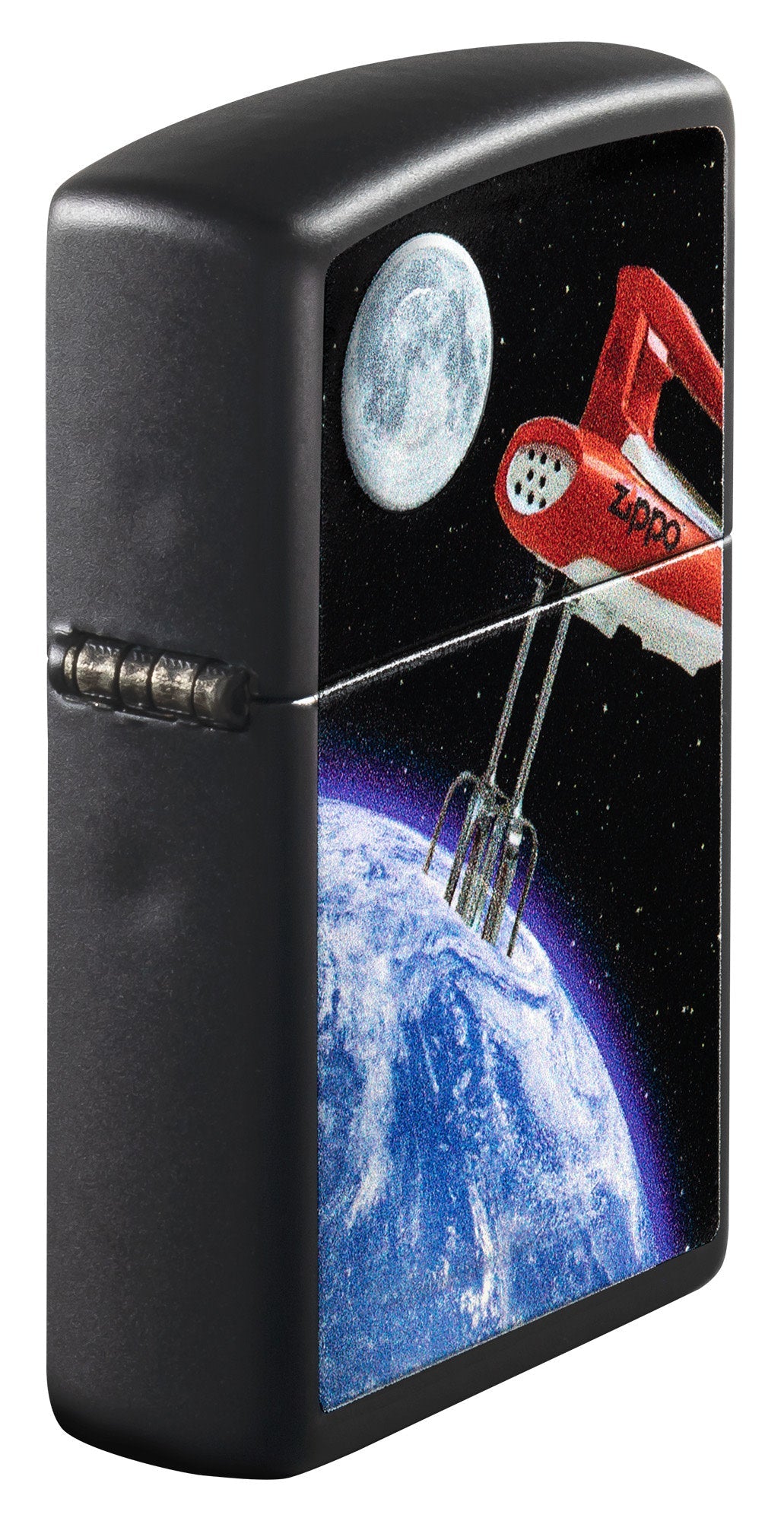 Zippo Earth Mix Design Texture Print Black Matte Windproof Lighter