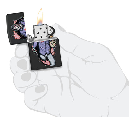 Zippo Zombie Escape Design Black Matte Windproof Lighter