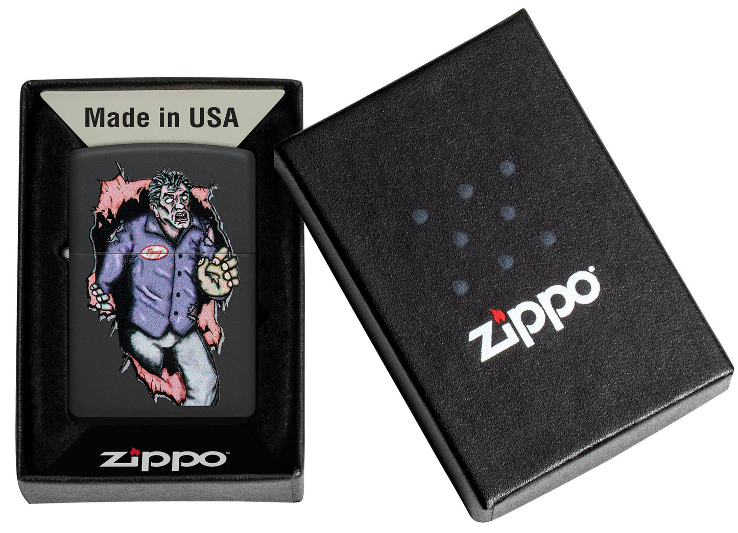 Zippo Zombie Escape Design Black Matte Windproof Lighter