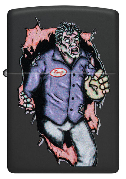 Zippo Zombie Escape Design Black Matte Windproof Lighter