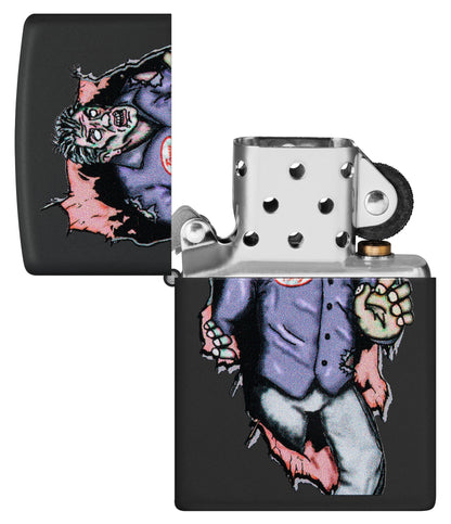 Zippo Zombie Escape Design Black Matte Windproof Lighter