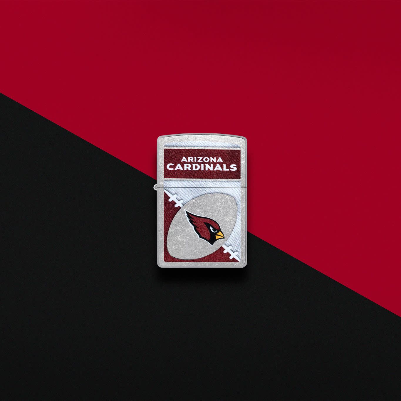 Zippo NFL Arizona Cardinals Chrome Logo Design Street Chrome Windproof Lighter