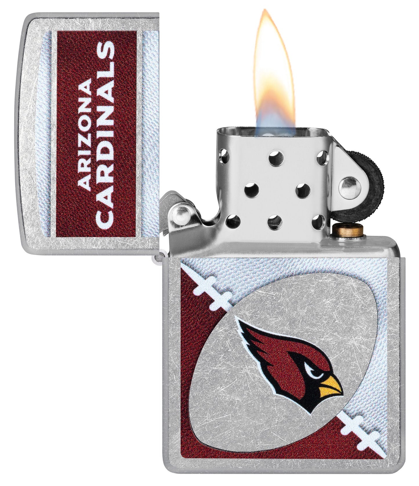 Zippo NFL Arizona Cardinals Chrome Logo Design Street Chrome Windproof Lighter