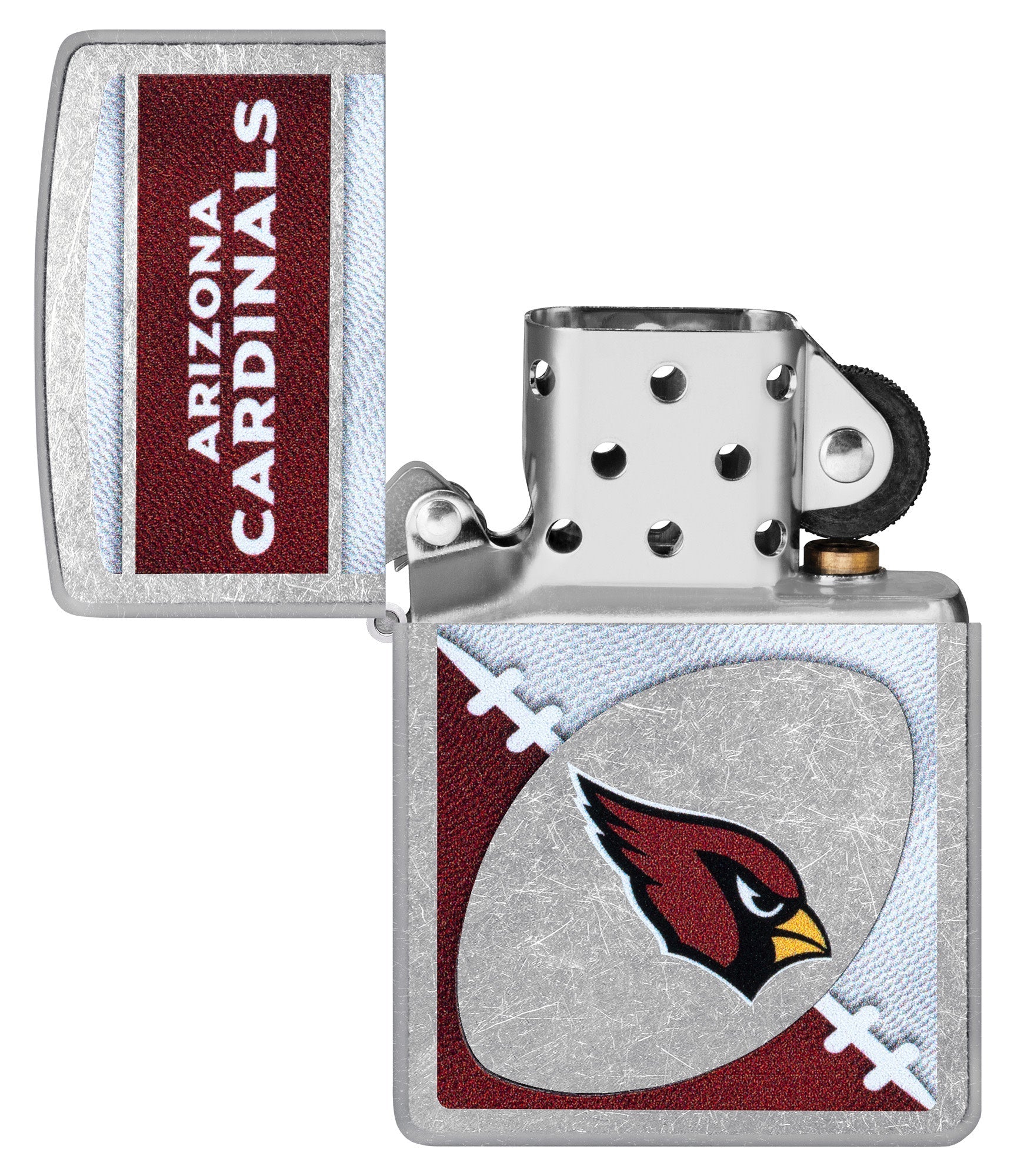 Zippo NFL Arizona Cardinals Chrome Logo Design Street Chrome Windproof Lighter