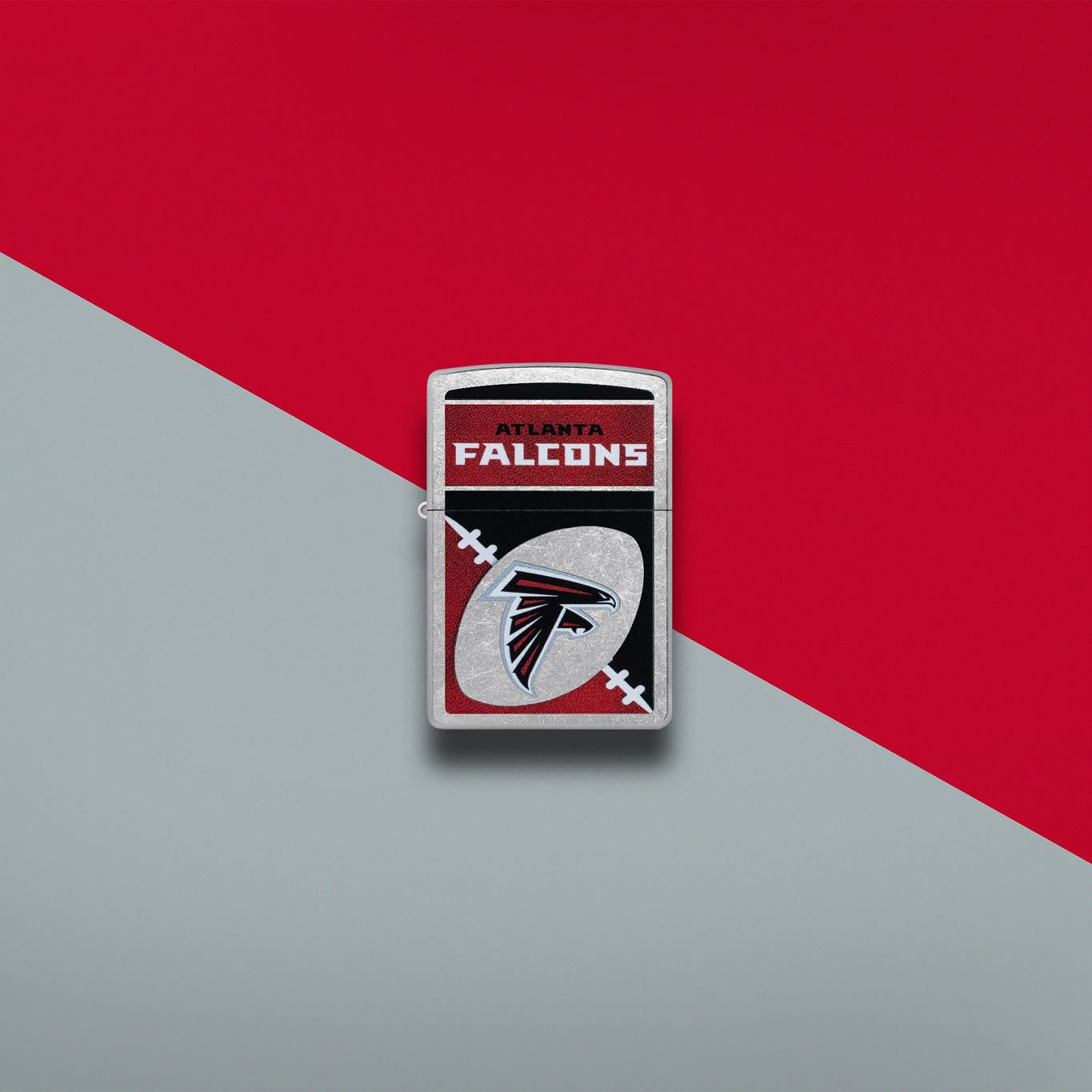 Zippo NFL Atlanta Falcons Chrome Logo Design Street Chrome Windproof Lighter