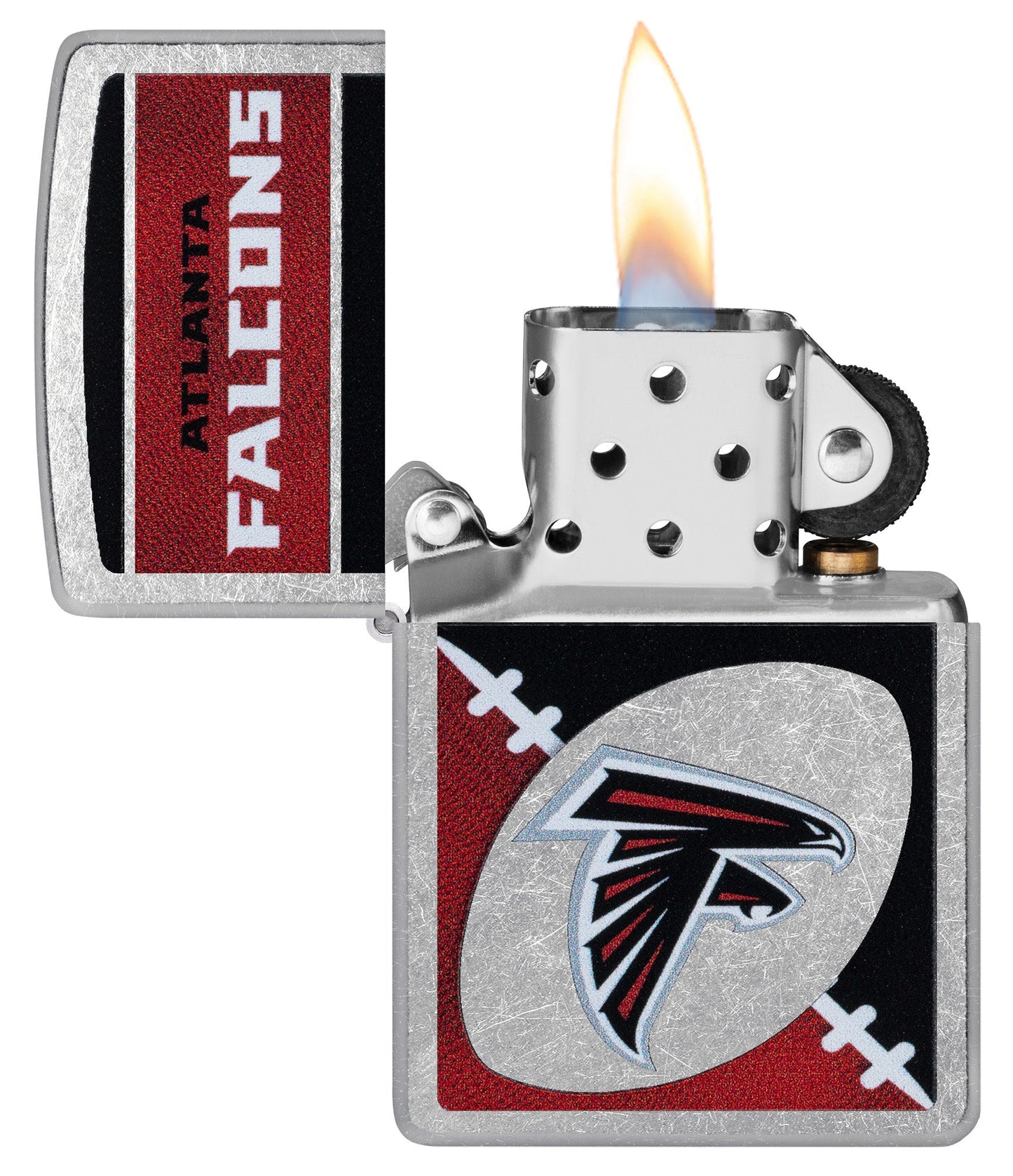 Zippo NFL Atlanta Falcons Chrome Logo Design Street Chrome Windproof Lighter