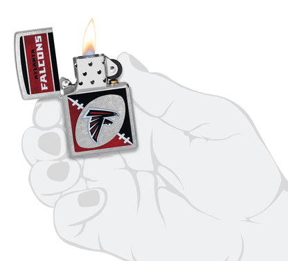 Zippo NFL Atlanta Falcons Chrome Logo Design Street Chrome Windproof Lighter