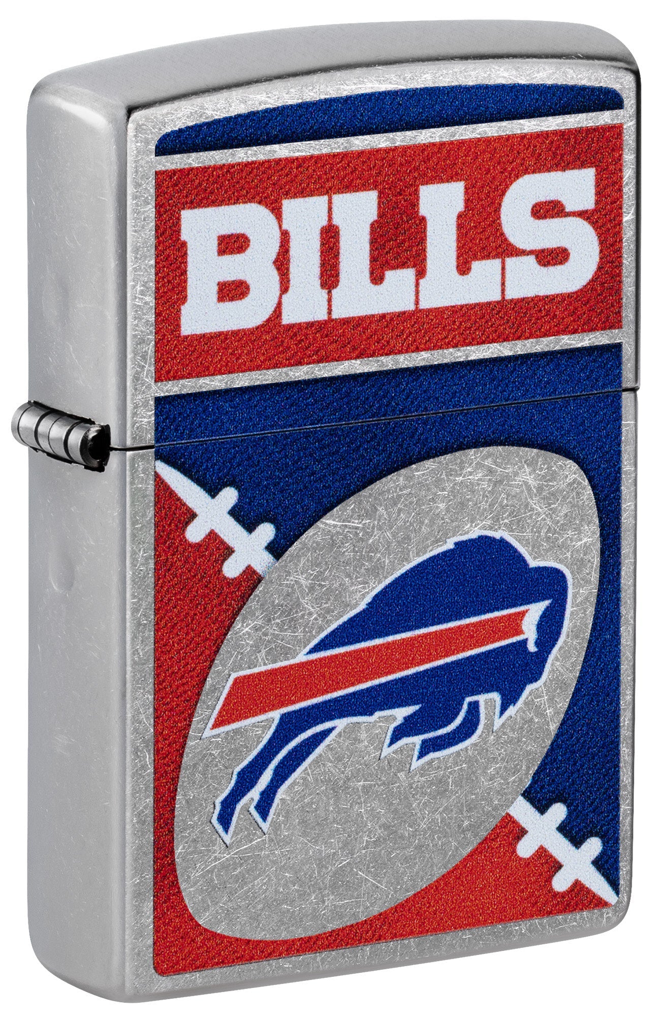 Zippo NFL Buffalo Bills Chrome Logo Design Street Chrome Windproof Lighter