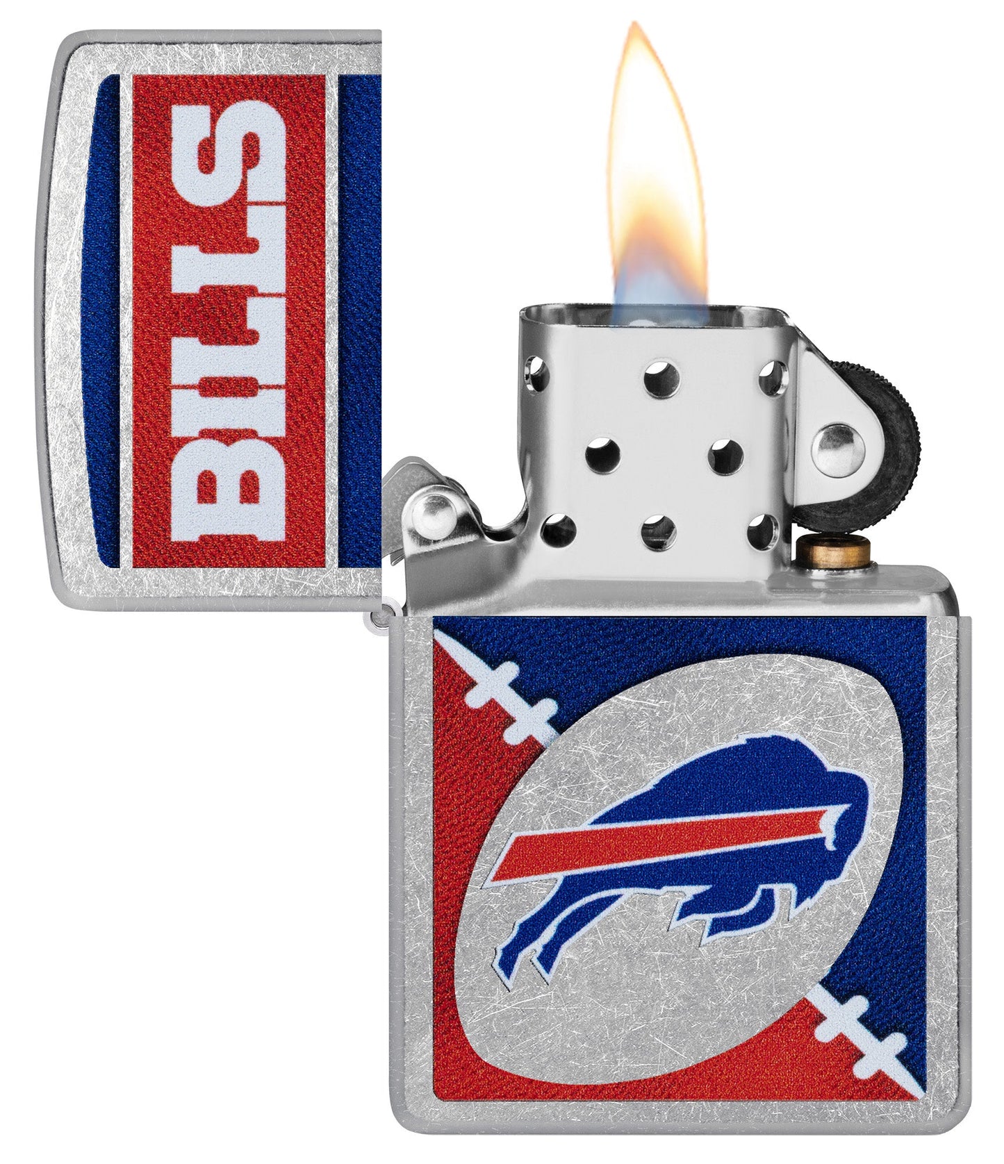 Zippo NFL Buffalo Bills Chrome Logo Design Street Chrome Windproof Lighter