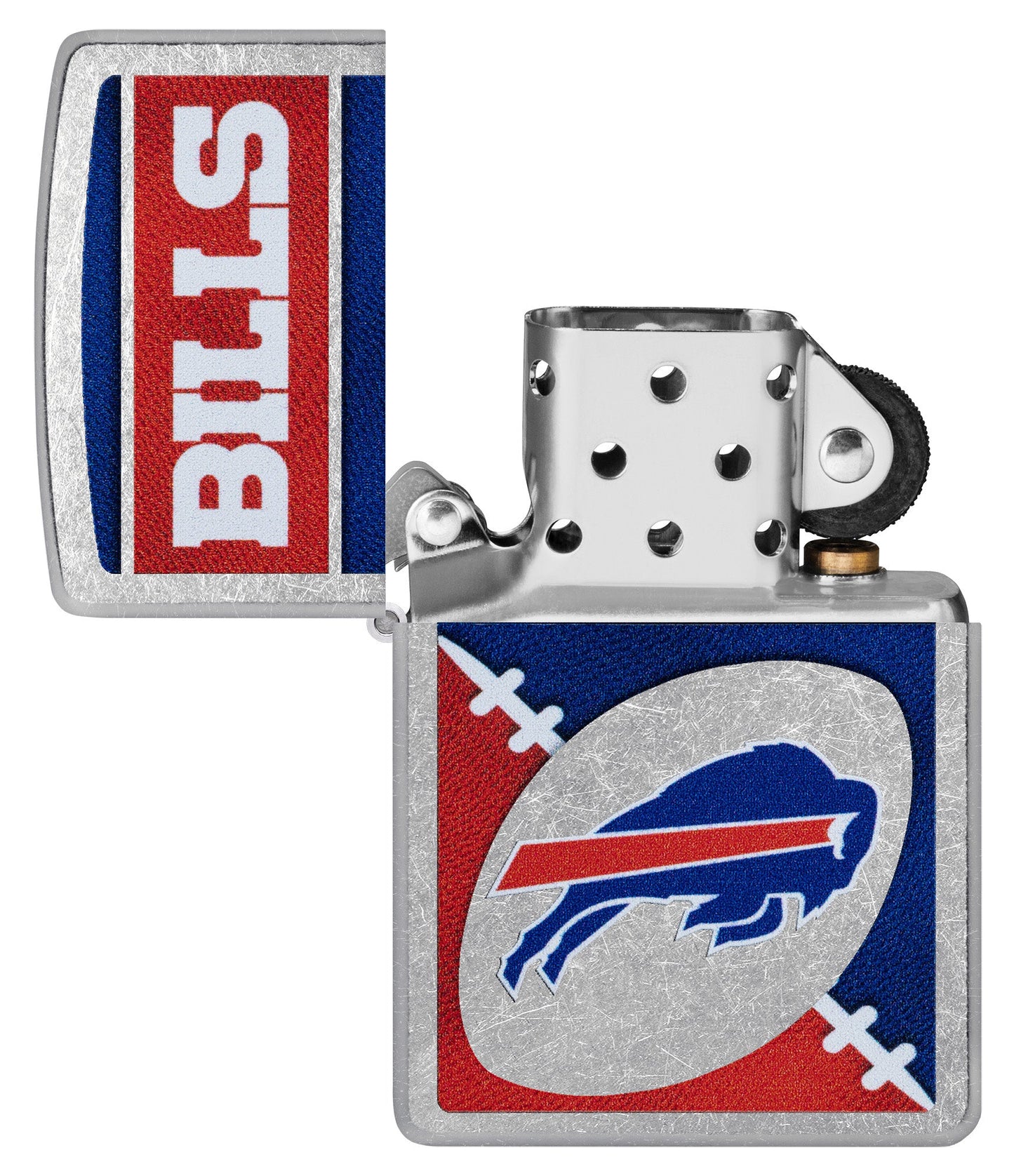 Zippo NFL Buffalo Bills Chrome Logo Design Street Chrome Windproof Lighter