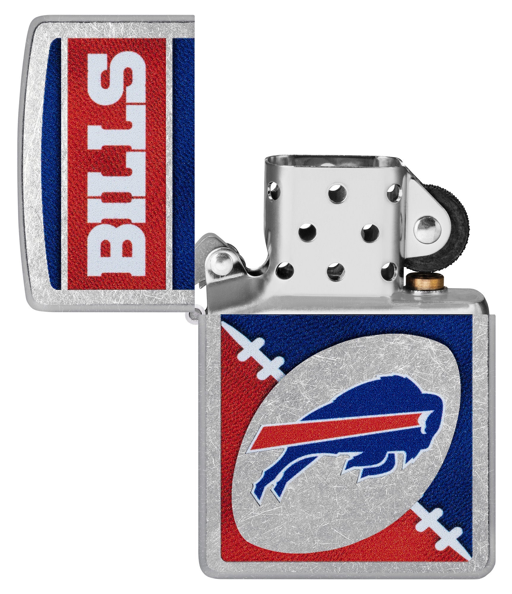 Zippo NFL Buffalo Bills Chrome Logo Design Street Chrome Windproof Lighter