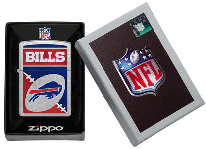 Zippo NFL Buffalo Bills Chrome Logo Design Street Chrome Windproof Lighter