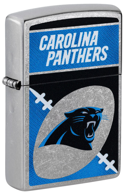 Zippo NFL Carolina Panthers Chrome Logo Design Street Chrome Windproof Lighter