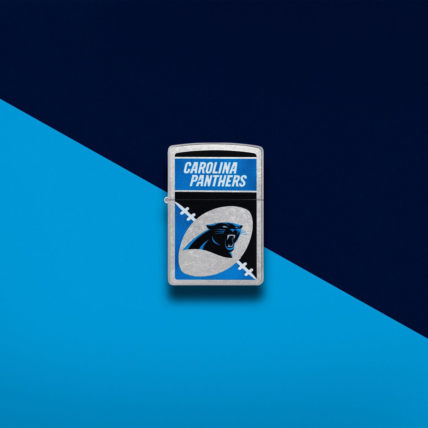 Zippo NFL Carolina Panthers Chrome Logo Design Street Chrome Windproof Lighter