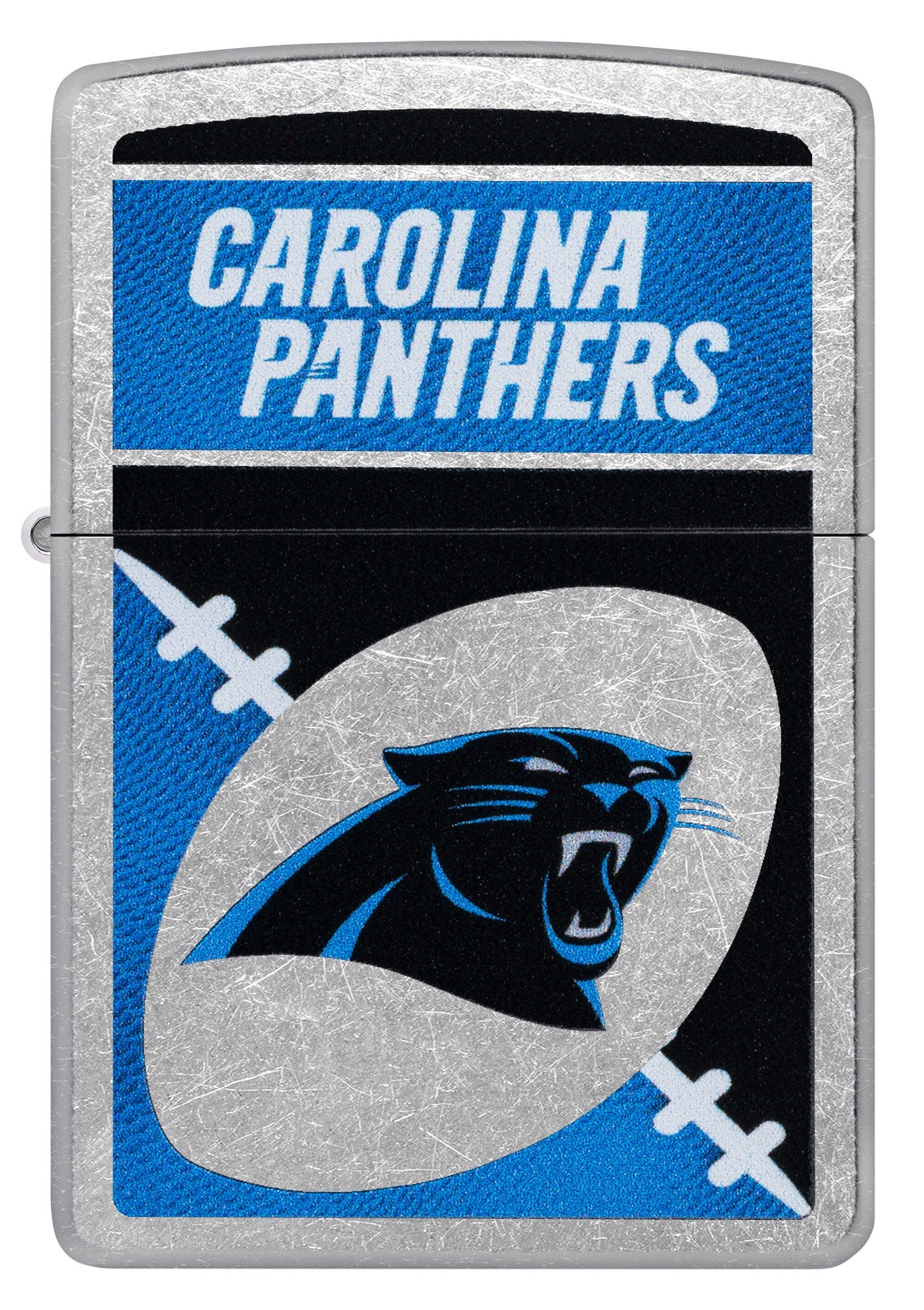 Zippo NFL Carolina Panthers Chrome Logo Design Street Chrome Windproof Lighter