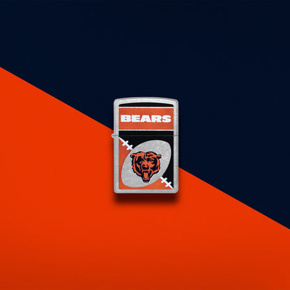 Zippo NFL Chicago Bears Chrome Logo Design Street Chrome Windproof Lighter