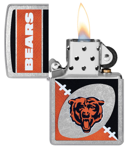 Zippo NFL Chicago Bears Chrome Logo Design Street Chrome Windproof Lighter
