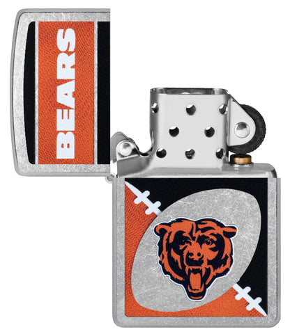 Zippo NFL Chicago Bears Chrome Logo Design Street Chrome Windproof Lighter