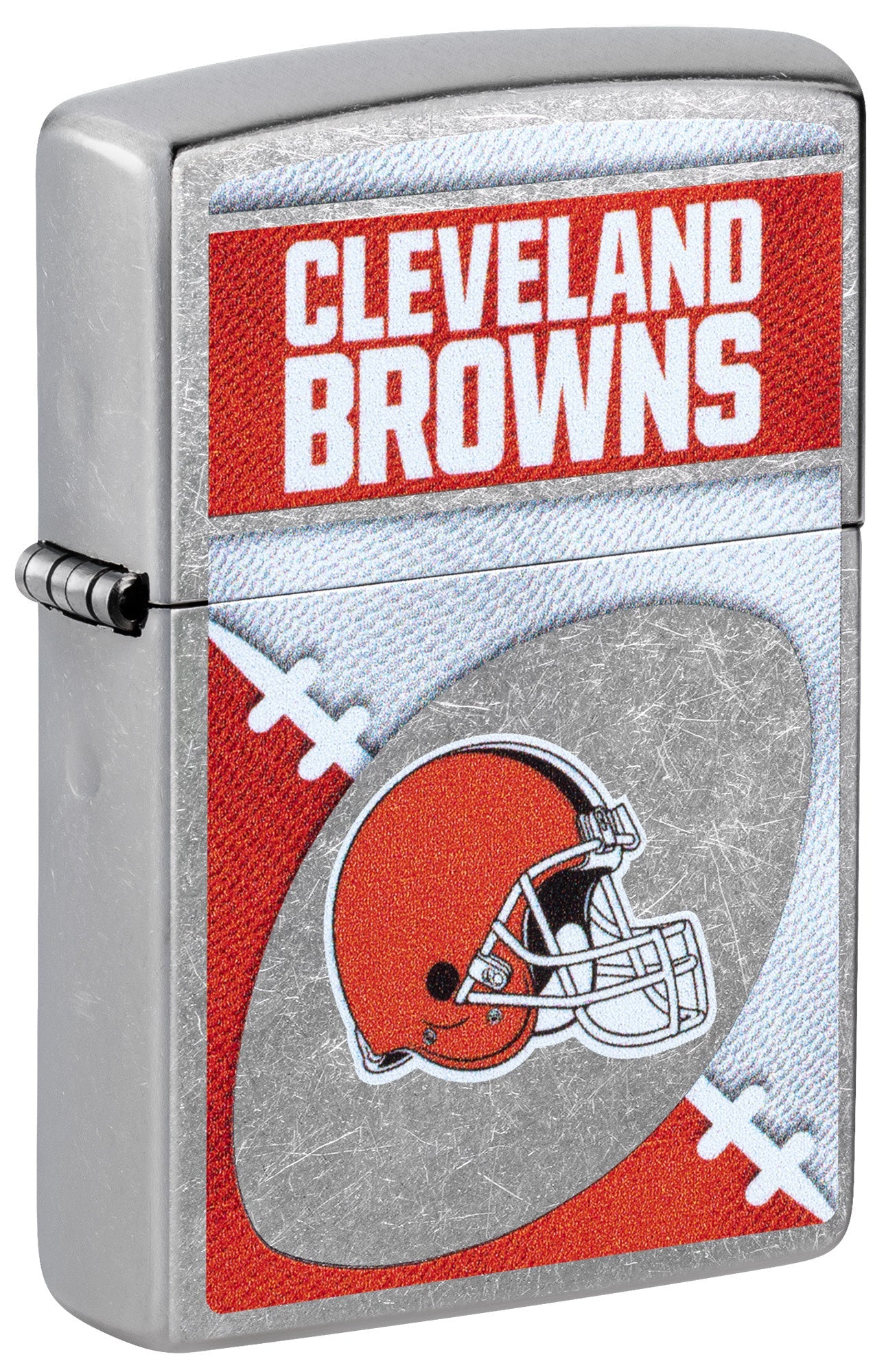 Zippo NFL Cleveland Browns Chrome Logo Design Street Chrome Windproof Lighter