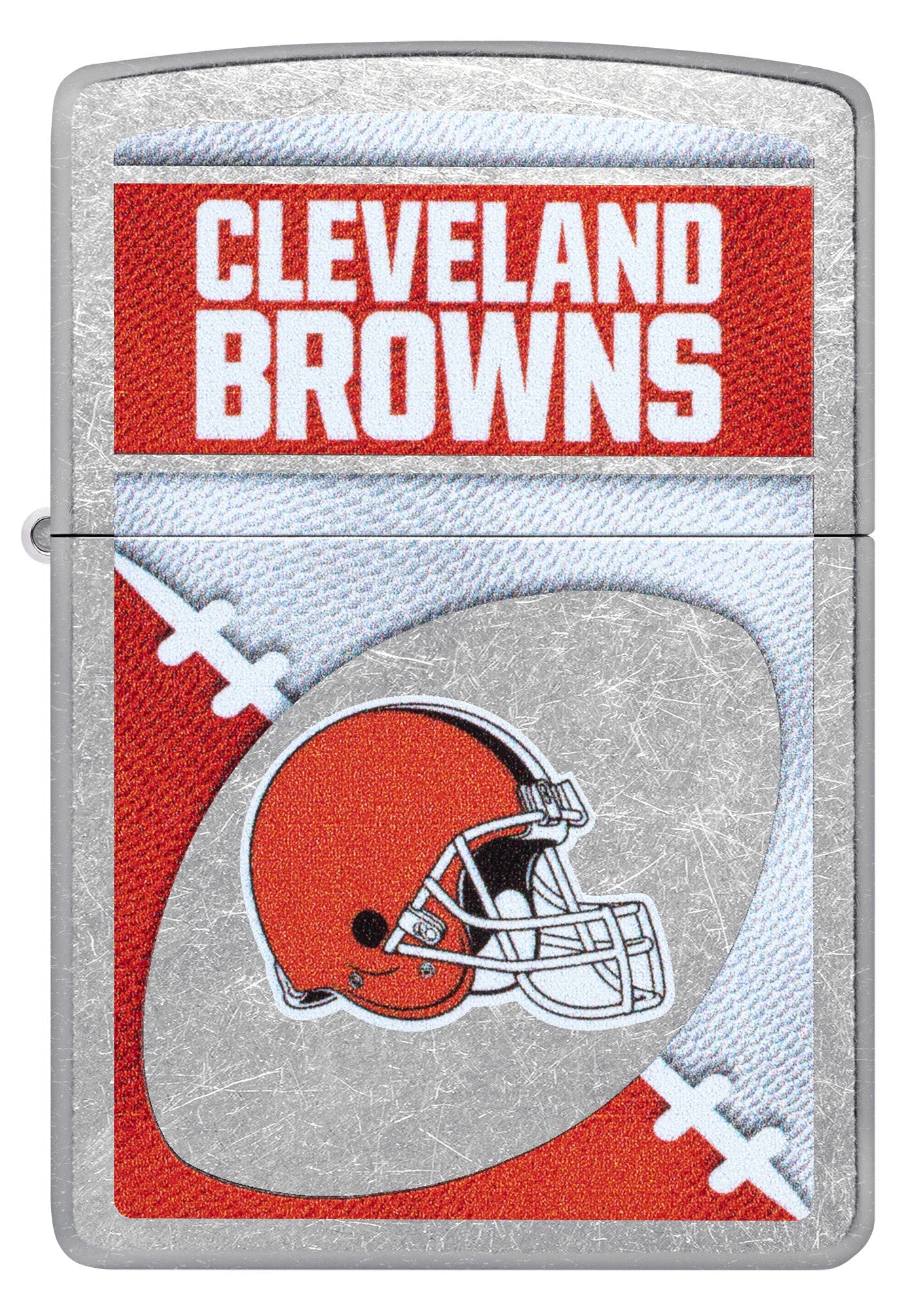 Zippo NFL Cleveland Browns Chrome Logo Design Street Chrome Windproof Lighter