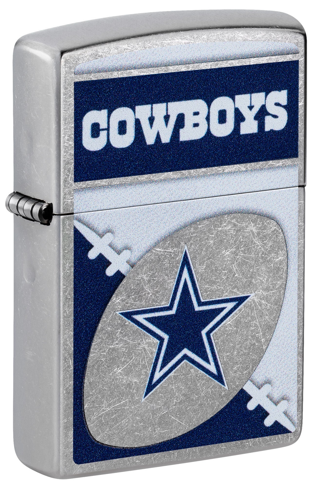 Zippo NFL Dallas Cowboys Chrome Logo Design Street Chrome Windproof Lighter