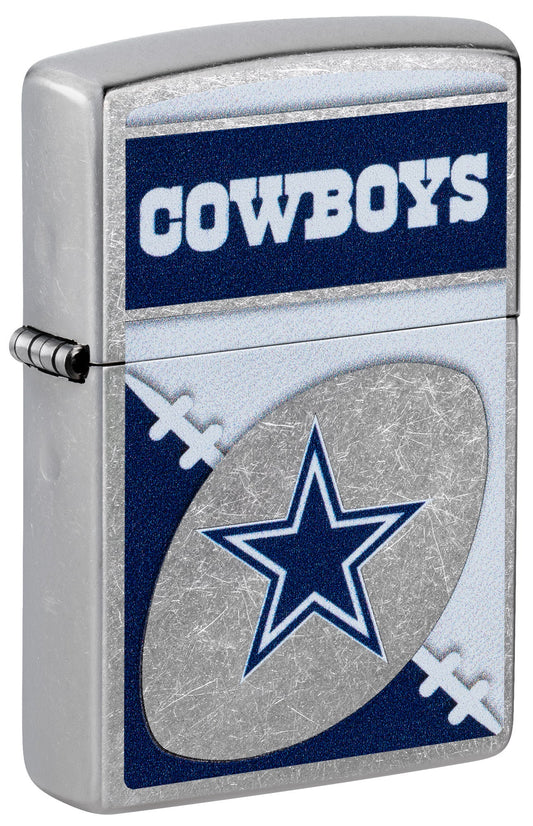 Zippo NFL Dallas Cowboys Chrome Logo Design Street Chrome Windproof Lighter