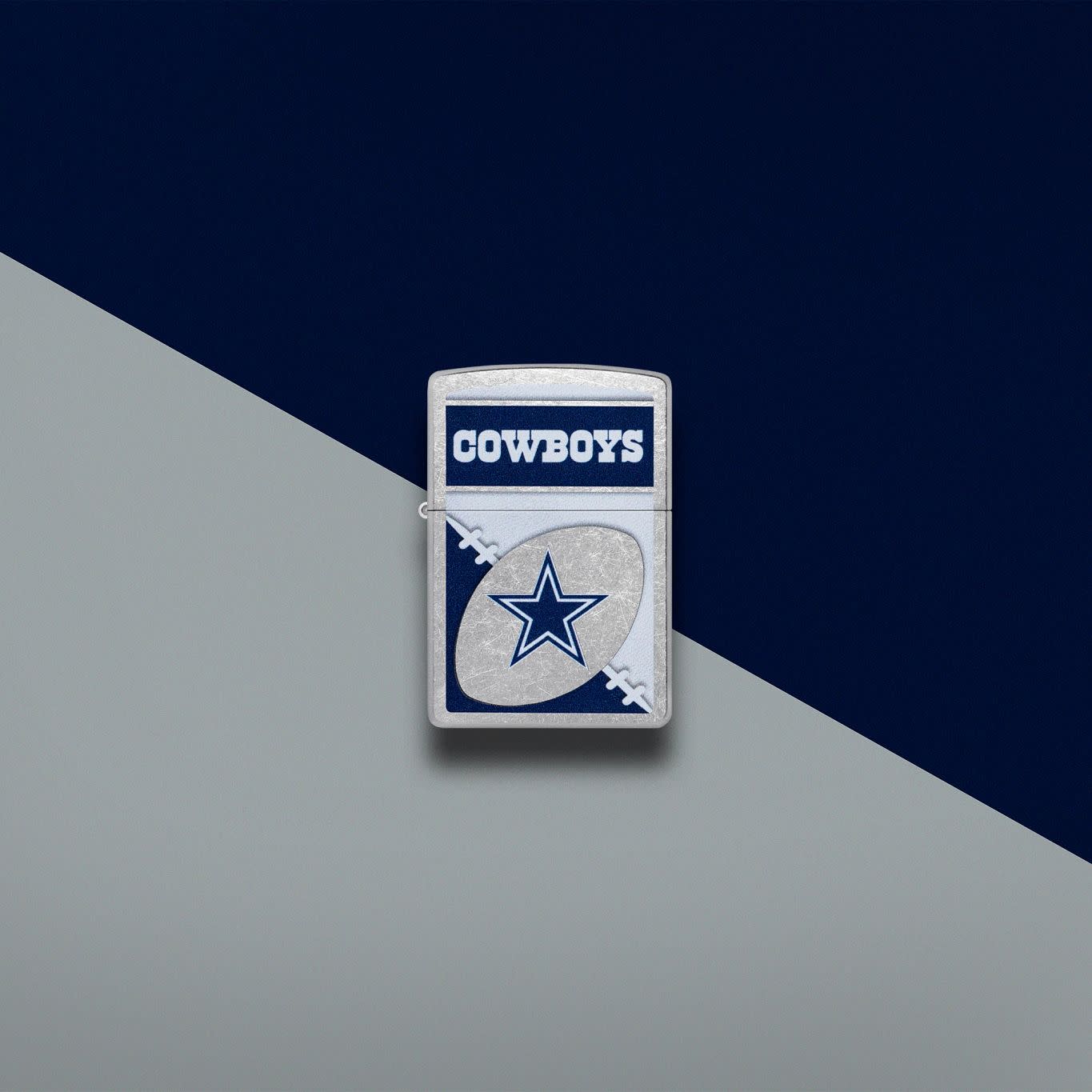 Zippo NFL Dallas Cowboys Chrome Logo Design Street Chrome Windproof Lighter