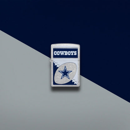 Zippo NFL Dallas Cowboys Chrome Logo Design Street Chrome Windproof Lighter