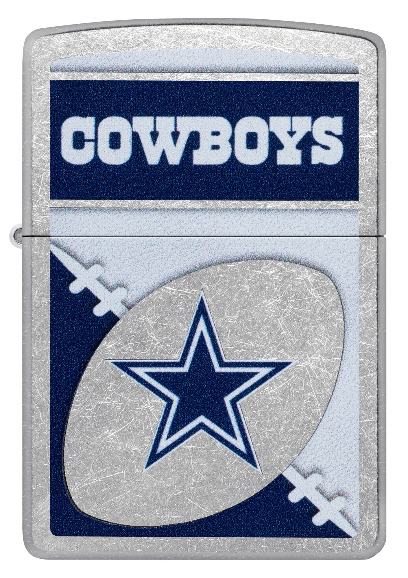 Zippo NFL Dallas Cowboys Chrome Logo Design Street Chrome Windproof Lighter