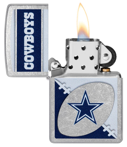 Zippo NFL Dallas Cowboys Chrome Logo Design Street Chrome Windproof Lighter