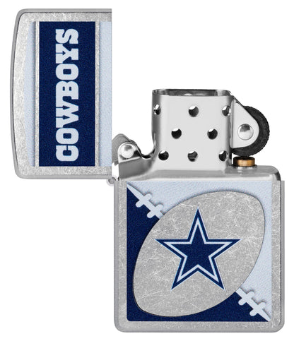 Zippo NFL Dallas Cowboys Chrome Logo Design Street Chrome Windproof Lighter