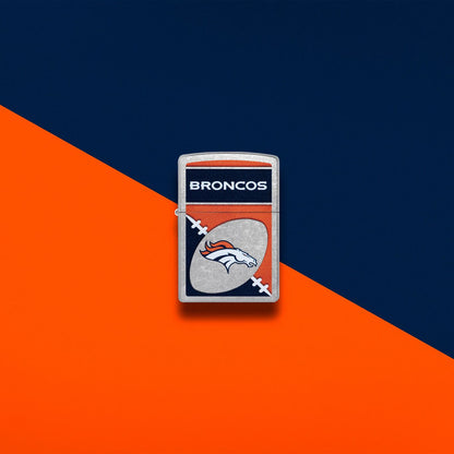 Zippo NFL Denver Broncos Chrome Logo Design Street Chrome Windproof Lighter