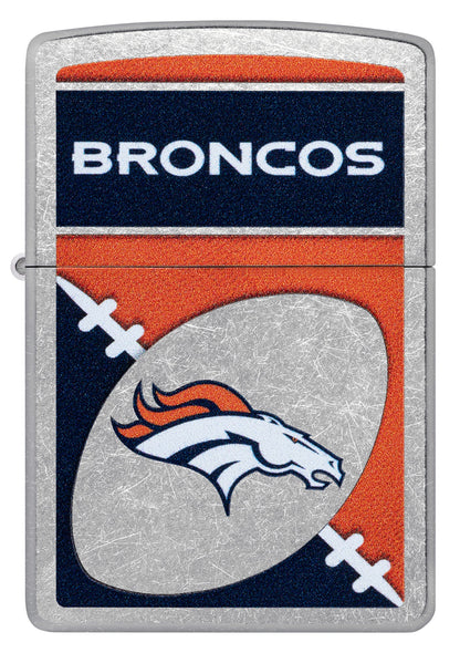 Zippo NFL Denver Broncos Chrome Logo Design Street Chrome Windproof Lighter