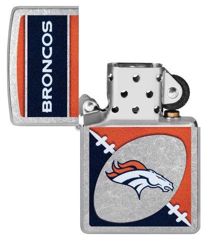 Zippo NFL Denver Broncos Chrome Logo Design Street Chrome Windproof Lighter