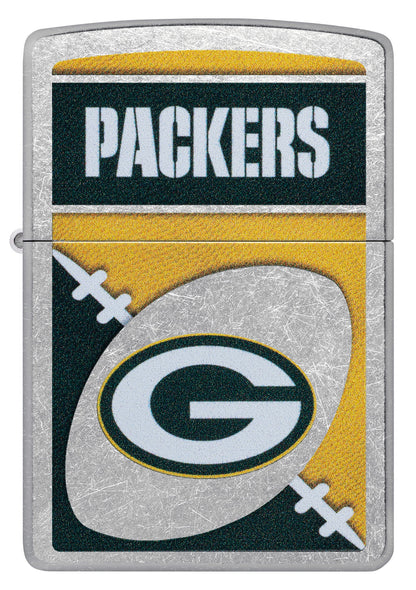 Zippo NFL Green Bay Packers Chrome Logo Design Street Chrome Windproof Lighter