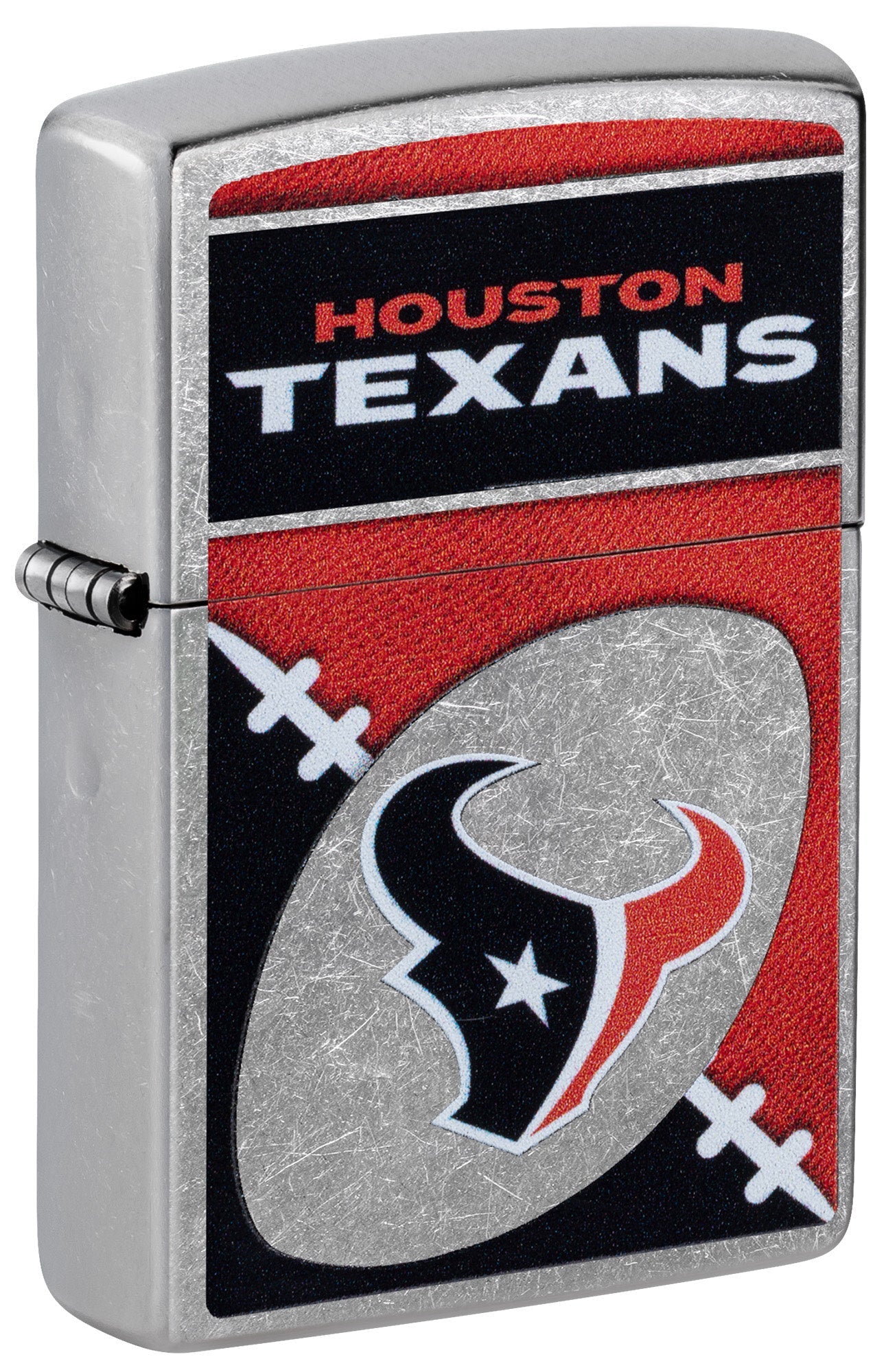 Zippo NFL Houston Texans Chrome Logo Design Street Chrome Windproof Lighter