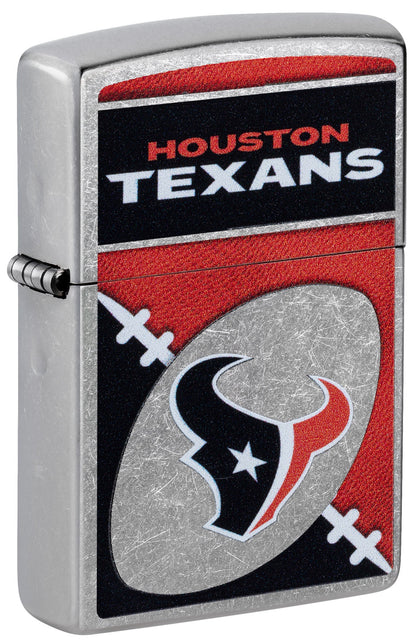 Zippo NFL Houston Texans Chrome Logo Design Street Chrome Windproof Lighter