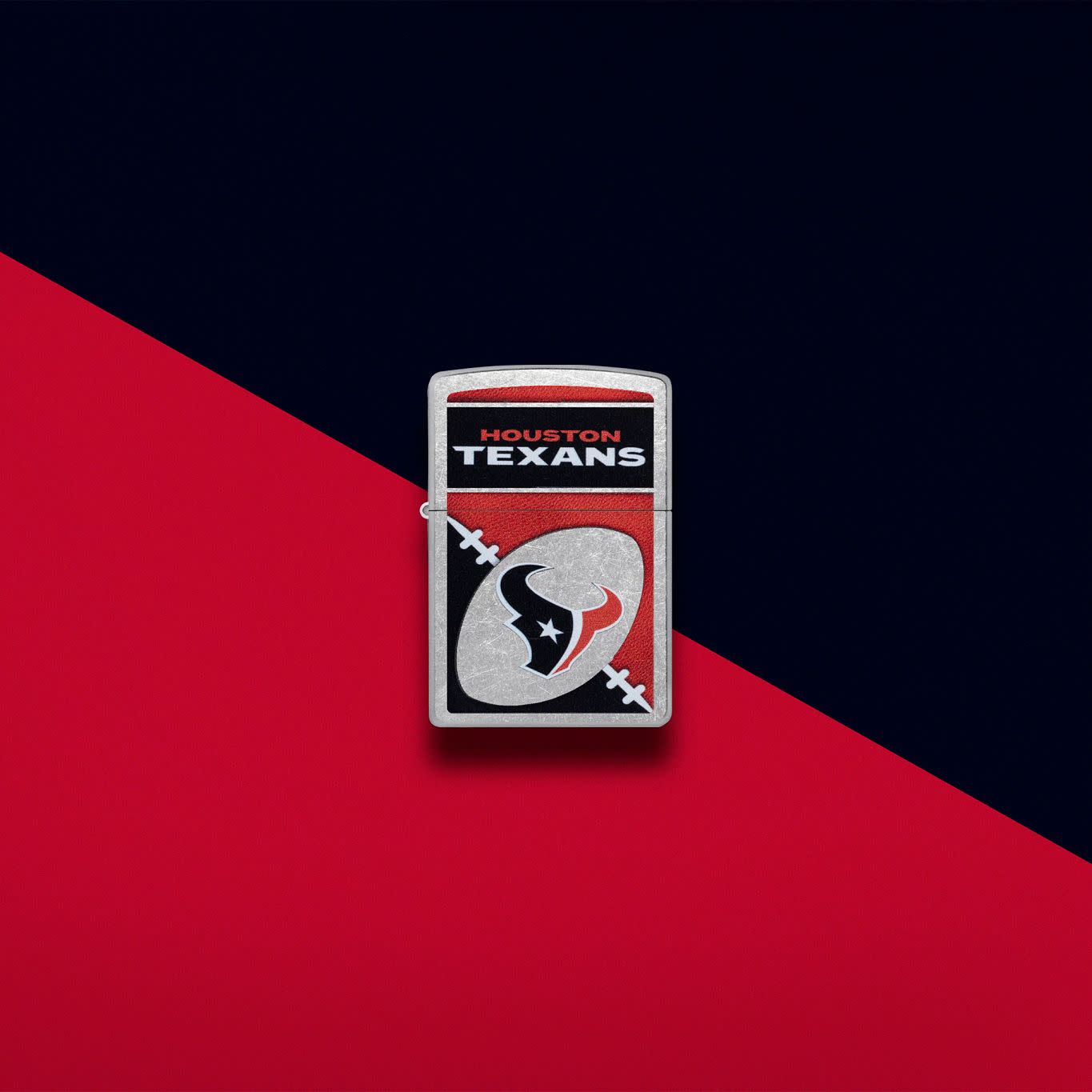 Zippo NFL Houston Texans Chrome Logo Design Street Chrome Windproof Lighter