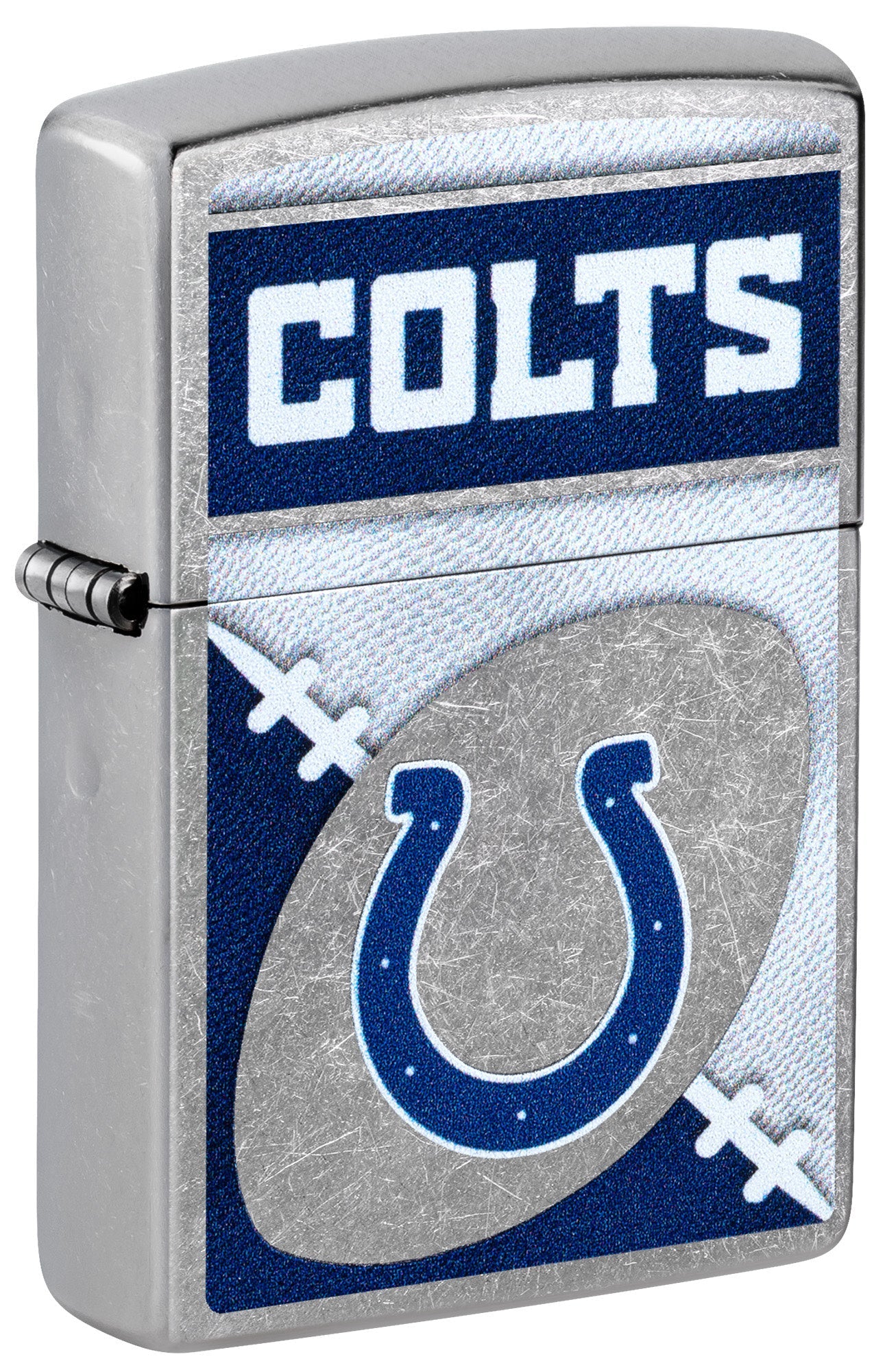Zippo NFL Indianapolis Colts Chrome Logo Design Street Chrome Windproof Lighter