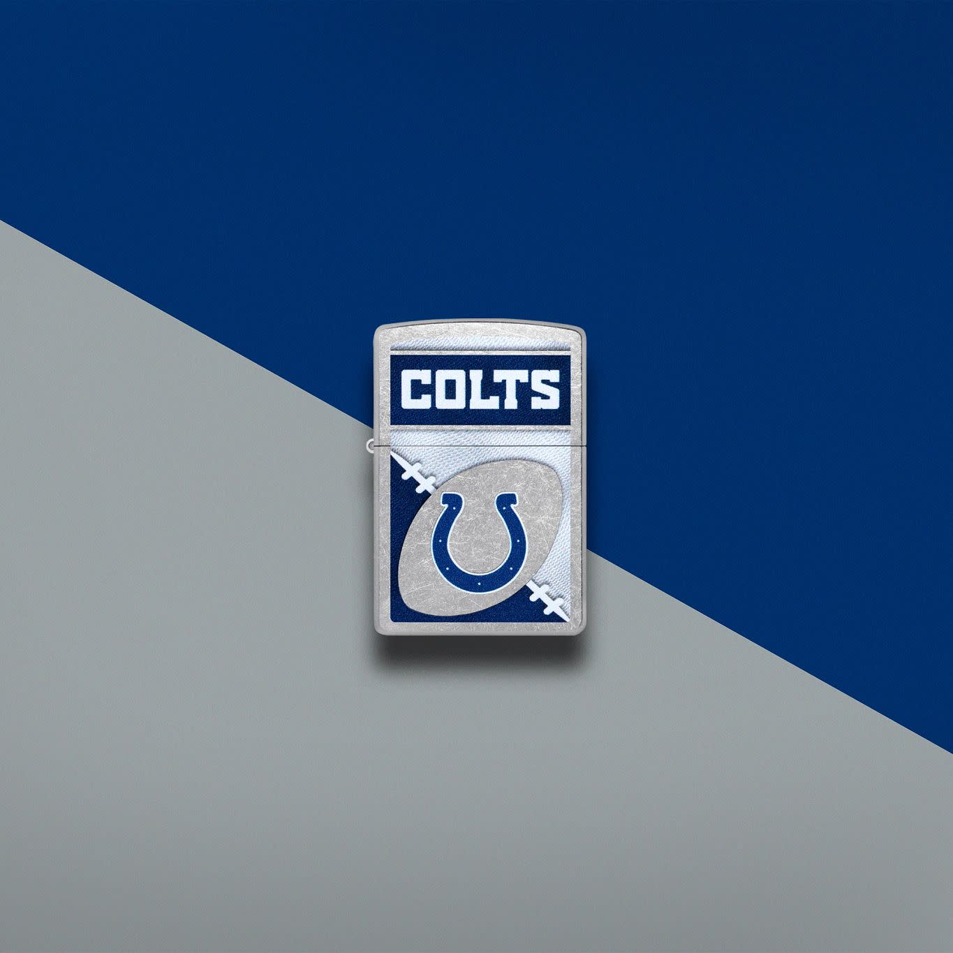 Zippo NFL Indianapolis Colts Chrome Logo Design Street Chrome Windproof Lighter
