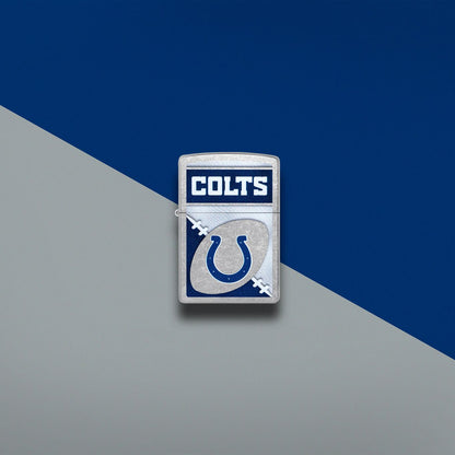 Zippo NFL Indianapolis Colts Chrome Logo Design Street Chrome Windproof Lighter