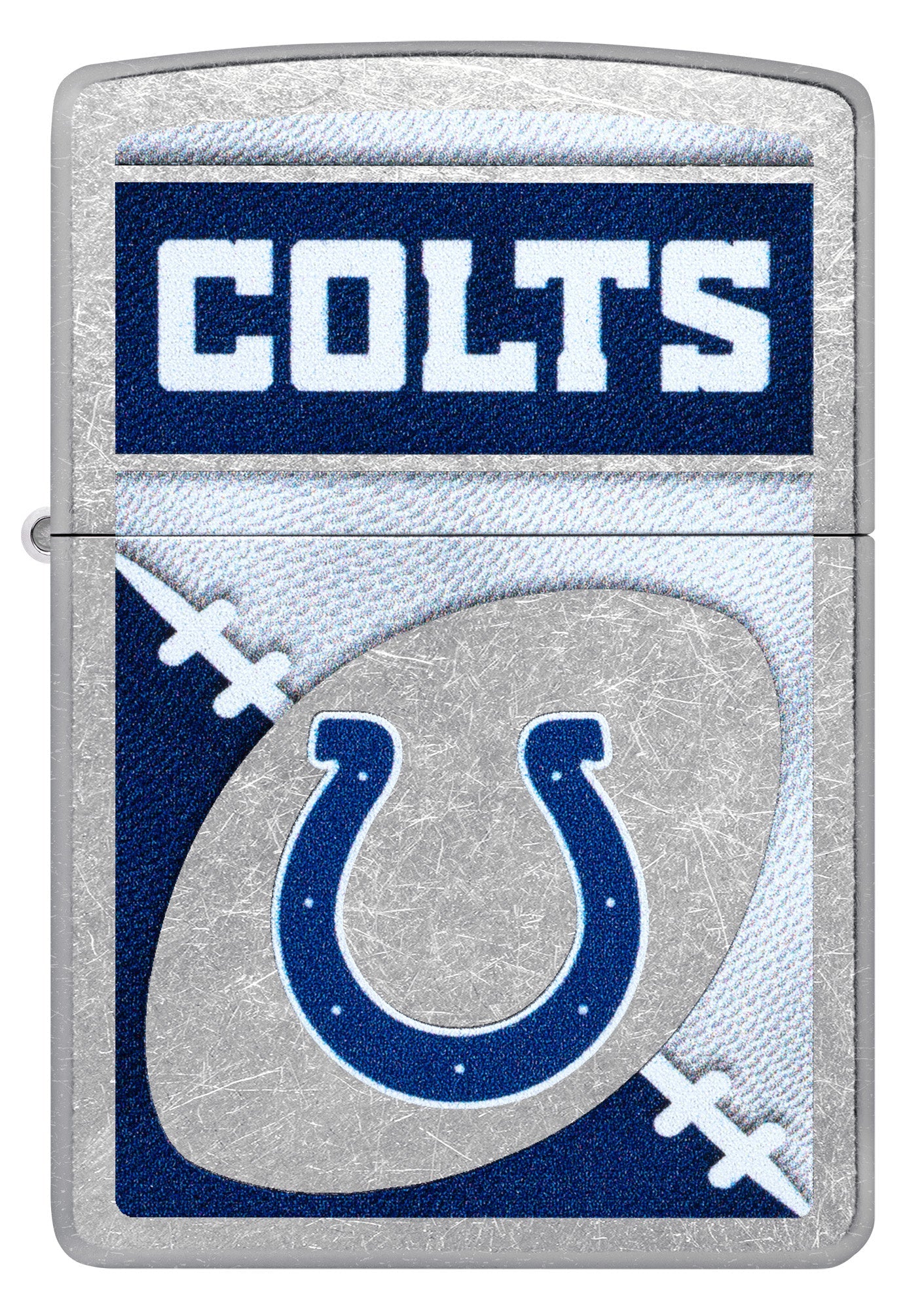 Zippo NFL Indianapolis Colts Chrome Logo Design Street Chrome Windproof Lighter