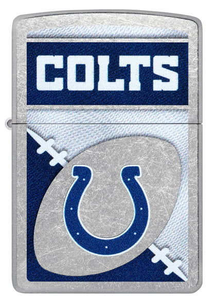 Zippo NFL Indianapolis Colts Chrome Logo Design Street Chrome Windproof Lighter