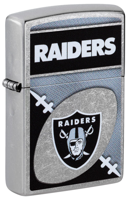 Zippo NFL Las Vegas Raiders Chrome Logo Design Street Chrome Windproof Lighter