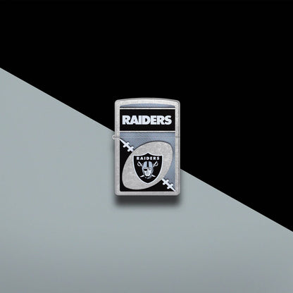 Zippo NFL Las Vegas Raiders Chrome Logo Design Street Chrome Windproof Lighter
